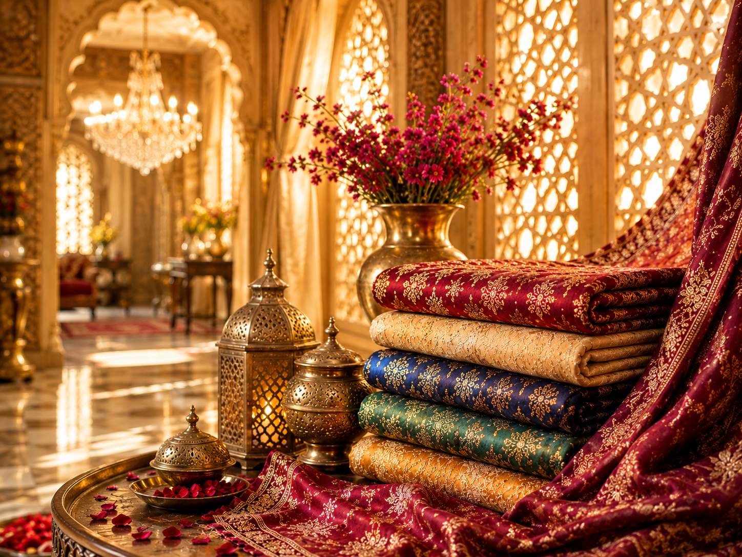 Priyansh Textiles luxury fashion showcase
