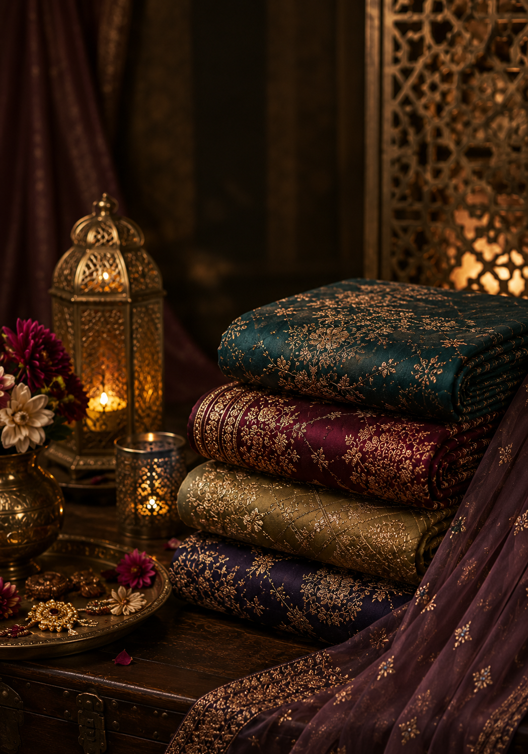 Premium embroidered fabrics